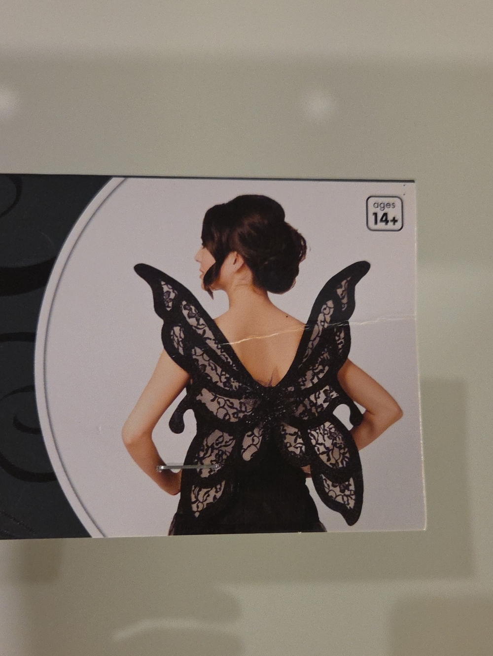 NEW Spirit Black Lace Butterfly Wings For Halloween